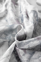 Light Grey Abstract Woodland Camo Print Baggy Pullover Drawstring Shorts Set